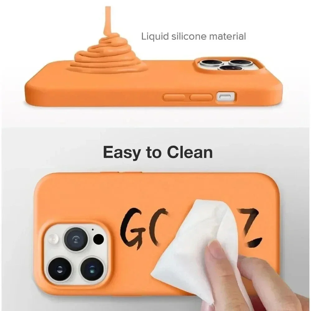 GONEZ For iPhone 14 Pro Case‎ With 2 Pack Screen Protector Orange